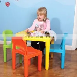 New Hot Trendy Fashion Popular Products Colourful Table for 2015 China Supoplier Wholesale Plastic Kids' Table and 4-Chair Set thumbnail-2