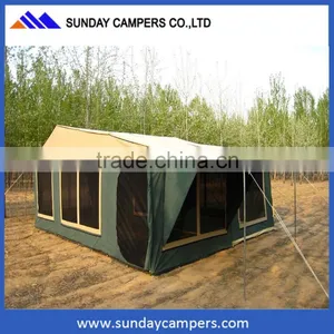 Beautiful Color 4x4 off Road Car Tent Camping Pop up Trailer for Sale thumbnail-1
