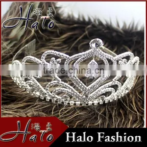 Silver Metal Fashion Accessories Women Hearwear Rhinestone Wedding Tiaras thumbnail-1