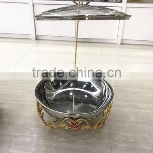 New Design Red Flower 8Liter Stainless Steel Cheap Chafing Dish for Butter thumbnail-4