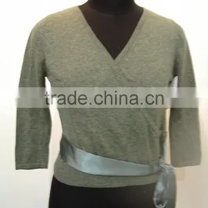 Ladies' Knitwear,pullover,v Neck Sweater for Women thumbnail-1