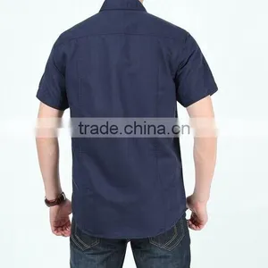 Summer Men Shirt 2015 100% Cotton Half Sleeve Shirt Outdoor Shirt for Men Sports Shirt thumbnail-2