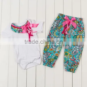 2017 Spring Girls Boutique Clothing Set Cotton Long Sleeve Baby Suit Baby Rompers White thumbnail-3