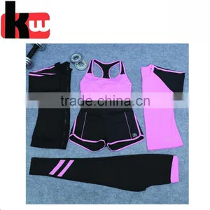 Women Fitness 95%Cotton 5%Sandex Custom Yoga Sets for Ladies thumbnail-2
