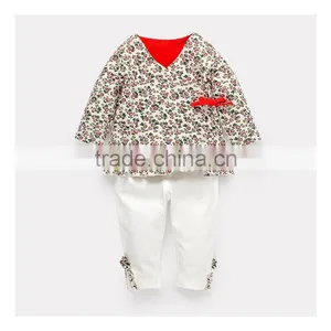 100%Cotton Baby Long Pants White Knitted Pants For Baby Girl thumbnail-1