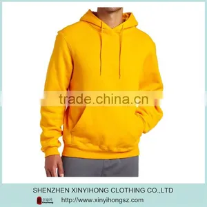 Yellow Color Mens 100% Cotton Fabric High Quality Sweater Custom Embroidered thumbnail-1
