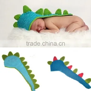 Knitted Animal Hats Soft and Colourful Yarns Handmade Baby Clothing Newborn Crochet Knit Beanie Hat Set Photography Prop thumbnail-5
