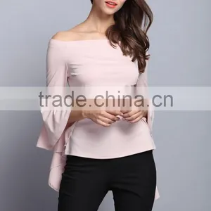 China Manufacturer Fashion Long Sleeve Blouse Elegant Ladies Top for Women 2017 thumbnail-4