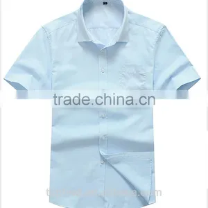 Slim Blue Light Color Cotton Men Shirts thumbnail-1