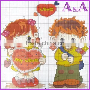 Custom Pattern Fabric Cross Stitch Sets Purple Flower Cross Stitch Kits Suppliers thumbnail-5