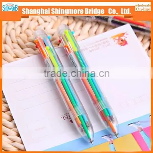 China Hot Sales Cheap Price Plastic Muti-function Six Color Ballpoint Pen thumbnail-1
