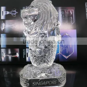 Wholesale Singapore Merlion Crystal Building Model Crystal Souvenirs Gifts thumbnail-1