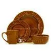 Embossed Antler Amber 16pc Stoneware Dinnerware Set thumbnail-1