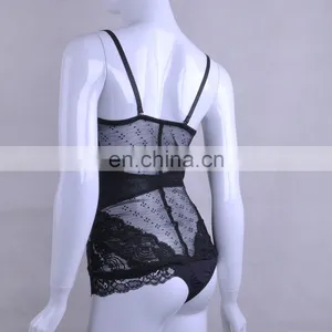 Hot Sale Black Lace Transparent Sexy Camisole thumbnail-4