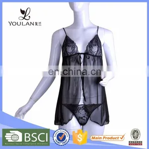 Modern Hot Sexy Women Transparent Sexy Night Dress Mature Lingerie thumbnail-1