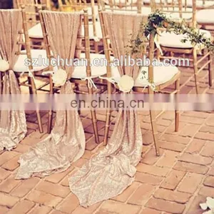Custom Made Color Or Size Luxury Sequin Chair Cover Chair Sashes thumbnail-1