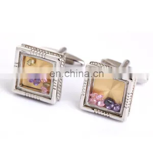 Luxury Cufflinks Colorful Crystal Square Wedding Cufflinks thumbnail-1