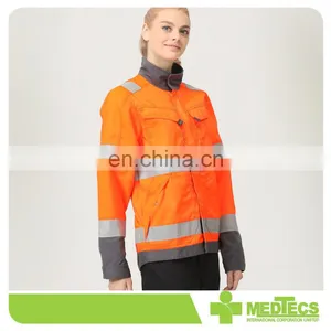 Orange High Vis Customized Safety Work Jacket for Construction thumbnail-2