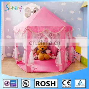 Wholesale Princess Pink Teepee Children Tent Kids Tent For Sale thumbnail-1