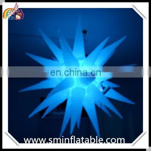 Wholesale Party Inflatable Led Star, Inflatable Lighting Stripe Star for Music Concert , Led Star With White and Black for Stage thumbnail-2