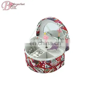 Best Products Clamshell Cosmetis Red Flowers Music Boxes With A Dancing Ballerina thumbnail-1
