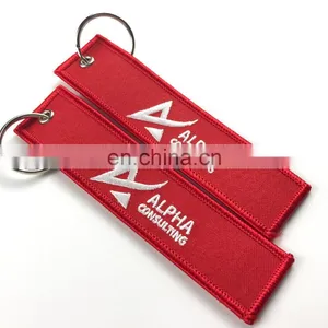 Custom Aviation Gifts Keychain Embroidery Design Key Chain thumbnail-1