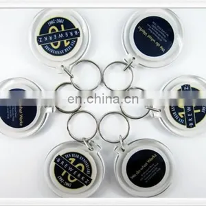 Hat Shape Custom Logo Card Inserted Acrylic Keychain thumbnail-3
