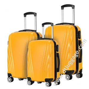 Easy Carry Light Trolley Suitcase Carry on Luggage Bag Hard Shell ABS Luggage thumbnail-5