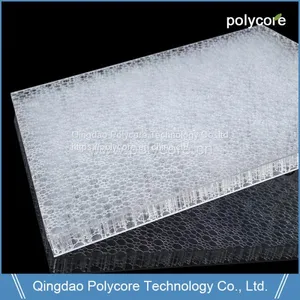 Light Weight Light Transmission Waterproof Fireproof PC Honeycomb Sandwich Panel thumbnail-4