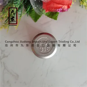 Female BSP NPT Quick Malleable Cast Stainless Steel Pipe Fitting SS304 SS316 Round Pipe Cap thumbnail-3