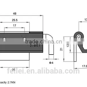 High and Low Voltage Industry Box Use Hinge With Zinc Plated thumbnail-6