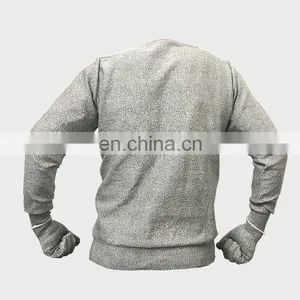 Custom Logo HPPE Black Gray Anti-cutting Clothing Level 5 Jacket Protection Cut Resistant Safety Work Clothes thumbnail-2