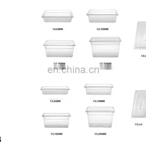 Clear Plastic Polycarbonate PC Insulated Food Pan NSF Certificated Kitchen Plastic Dinnerware Lunch Box thumbnail-5