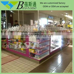 Pink Tempered Glass Shopping Mall Candy Kiosk for Sale thumbnail-1