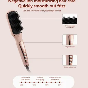 Straightener Comb/Direct Electric Comb/Roll Straight Dual Purpose Straightener Fluffy Comb/Styling Straightener Comb（Wechat:13510231336） thumbnail-3