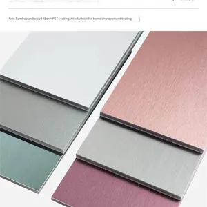 Bamboo Charcoal Wood Pet Metal High-gloss Board, Mosaic Metal Board, Solid Environmental-friendly Water Ripple Board thumbnail-3