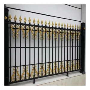 Boundary Wall Grill Fence Square Tube Zinc Steel Spear Top Picket Fence With Metal Picket Outdoor Ornamental Fence thumbnail-1