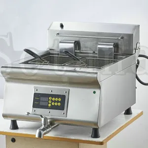 Single-cylinder Double-screen Electric Fryer With Oil Drain Valve and Computer Control thumbnail-2
