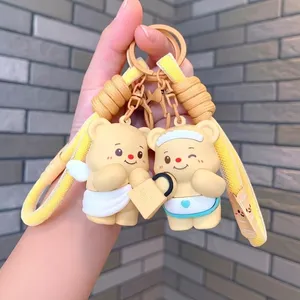 Custom High-Quality 3D Soft PVC Cartoon Anime Keychain Cute Rubber Key Ring thumbnail-1