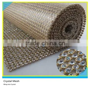 3mm Crystal Rhinestone Mesh Trim Ss10 Clear Crystal Silver Base thumbnail-4