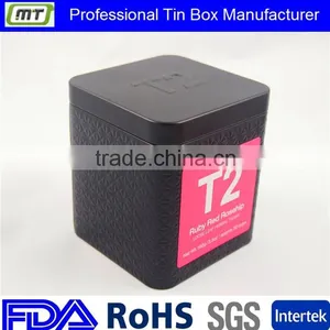 Square Tin Sugar Box Package With Insert Lid thumbnail-2