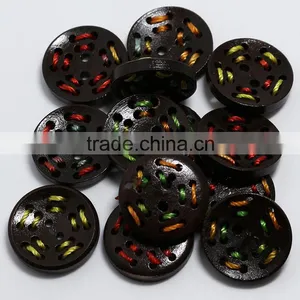 Sedex Audited Factory 2 Pillar Braided Cord Wooden 4 Holes Button thumbnail-2