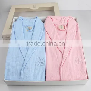 High Quality Cotton Bathrobe Waffle Cotton Bathrobe thumbnail-3