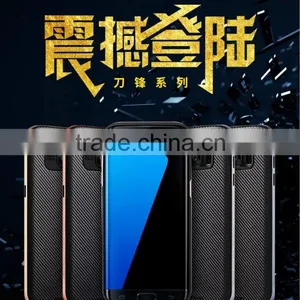 Joyroom Fashion Blade Series Gold Plated Frosted Border Back Case for S7 EDGE 2 in 1 PC Full Cover For S7 thumbnail-1