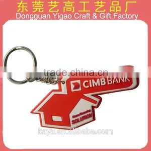 Soft PVC Flat Rubber Keyring / 2d Flat Pvc Keyring thumbnail-4