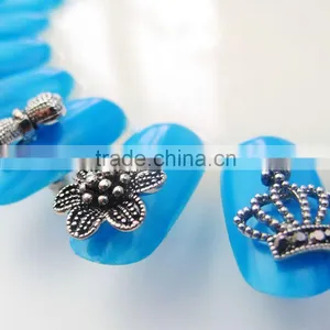 Americans Retro and Vintage Crowns Finger Nail Art Jewelry Design for 3d Nail Art Sticker L0005 thumbnail-4