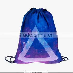 2016 Fashion Summer Backpack Drawstring Bag Galaxy Mustache Digital Print Sewing No Raw Edges Tote Tutorial With Travel Stuff thumbnail-2