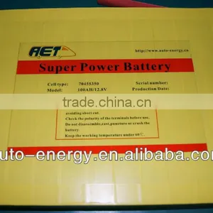 12V100AH LiFePO4 Soft Package Battery Pack With PVC Package thumbnail-1
