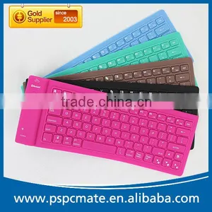High Quality 83keys Waterproof Flexible Mini Silicon Soft Bluetooth Keyboard thumbnail-1