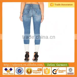Zesen Garment New Model Dyed Skinny Jeans for Lady thumbnail-3